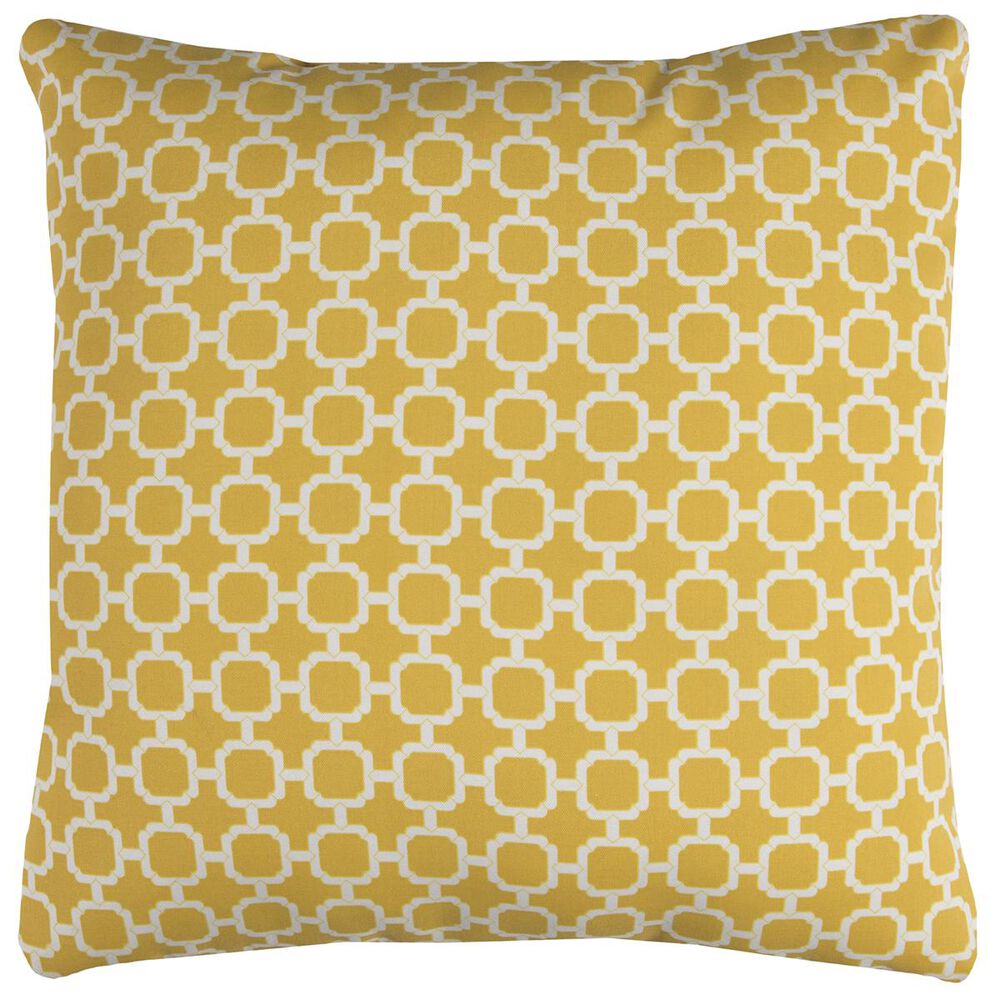 Rizzy Home 22" x 22" Poly-Fill Pillow in Yellow and White, , large