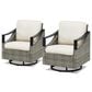 Sunwell Garden 6-Piece Patio Chat Set with Side Table in Beige, , large