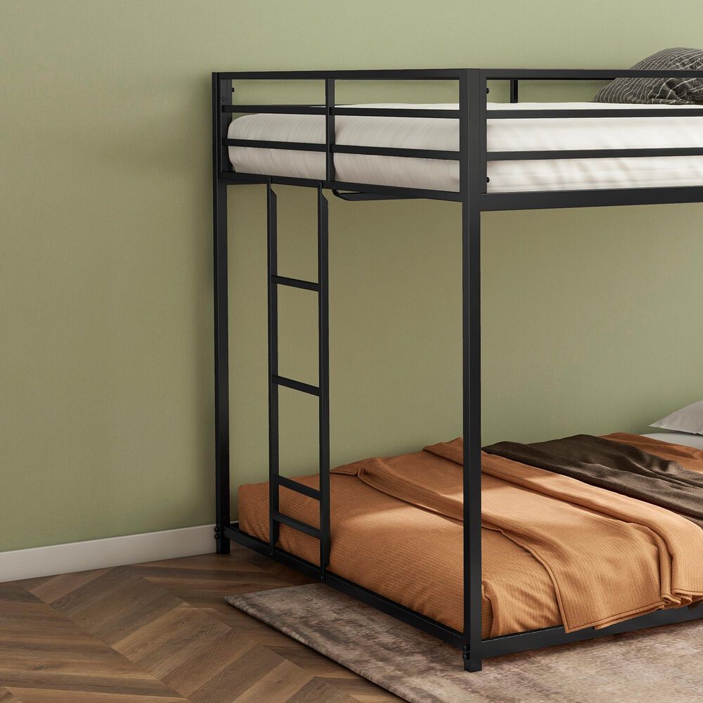 Hearth and Haven Adam Full over Full Bunk Bed in Black, , large