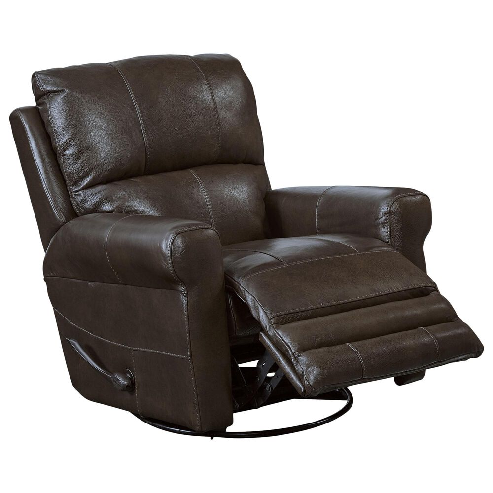 Catnapper Hoffner Swivel Glider Recliner in Chocolate, , large