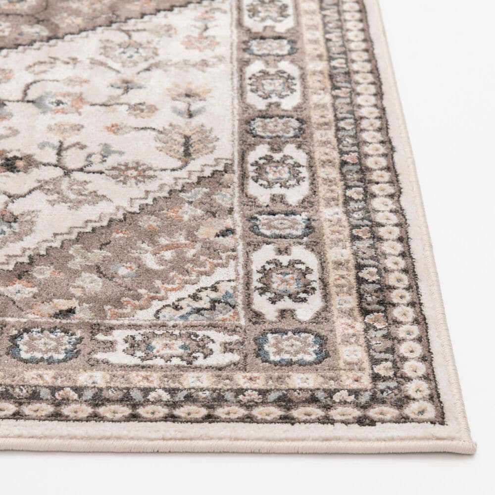 Central Oriental Heirloom Margot Tan and Navajo White 7&#39;10&quot; x 9&#39;10&quot; Area Rug, , large