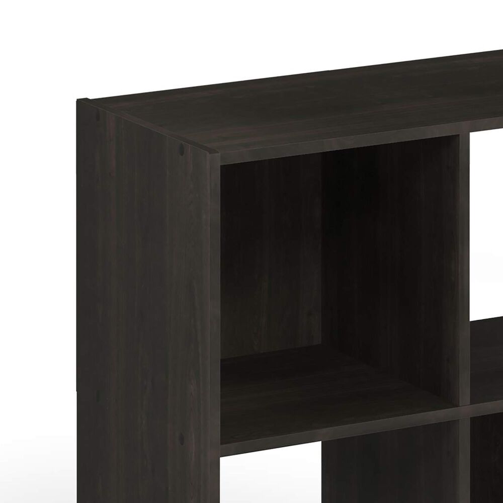 HOMLUX 4-Cube Open Shelf Bookshelf in Espresso, , large