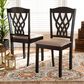 Baxton Studio Delilah Side Chair with Sand Cushion in Dark Brown (Set of 2), , large