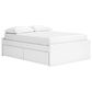 Ashley Onita Full Platform Bed with No Headboard and 1 Side Storage in White, , large