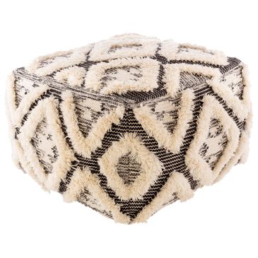Surya Apache Pouf in Cream/Black, , large
