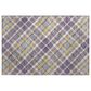 Dalyn Rug Company Soft Essentials Plaid Plum 1"8" x 2"6" Indoor/Outdoor Area Rug, , large