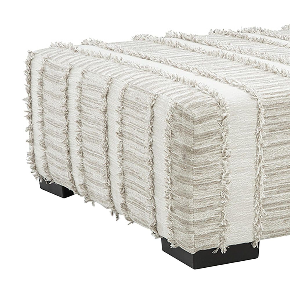 Albany Furniture Cocktail Ottoman in Haven Oatmeal, , large