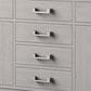 Lexora Home Laurel 84" Double Bathroom Vanity in White Oak with White Quartz Top and Rectangular Sinks, , large