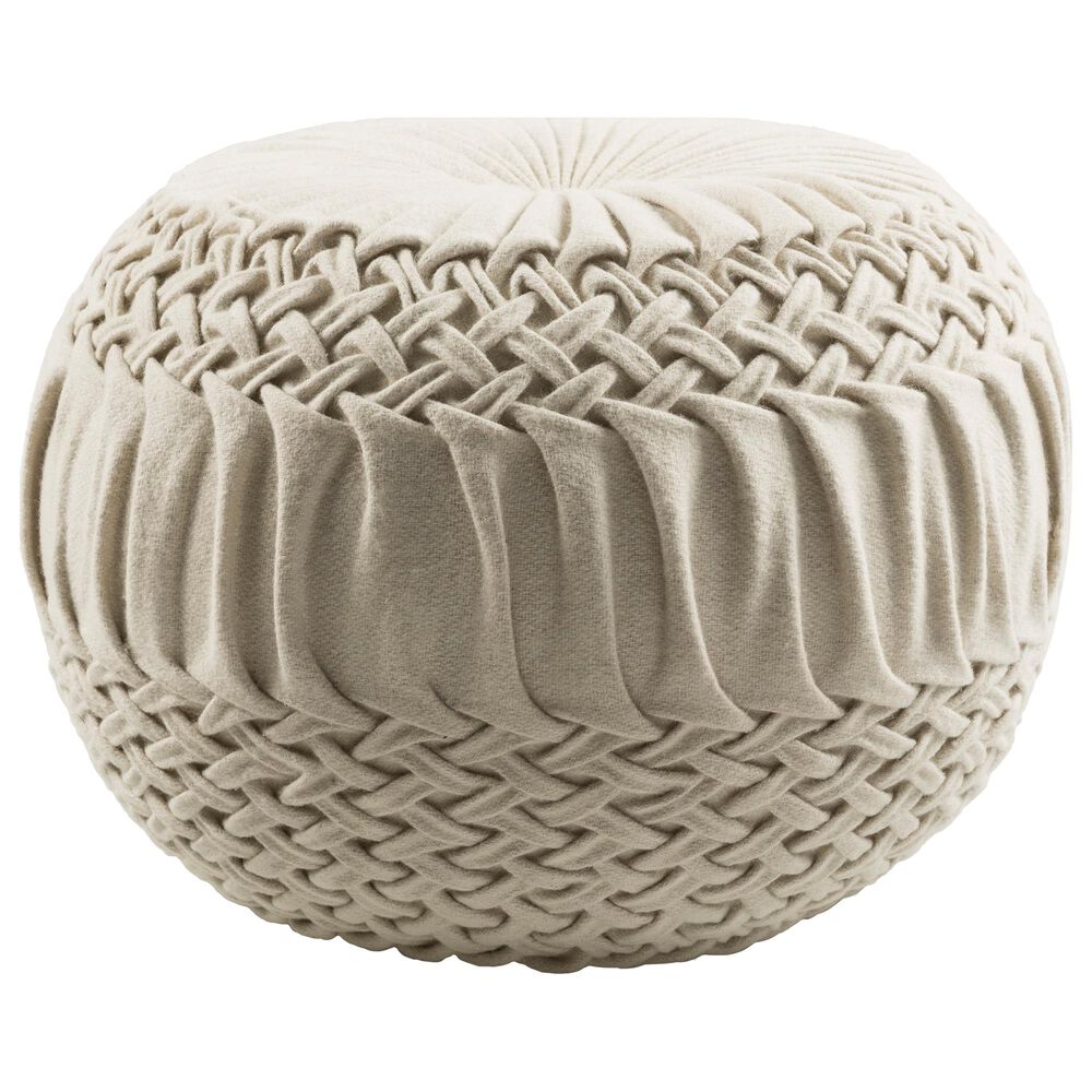 Surya Alana Pouf in Cream, , large
