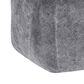 Classic Home Heirloom Pouf Ottoman in Gray Velvet, , large