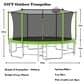 HOMLUX 15" Outdoor Trampoline Sports in Green, , large
