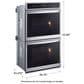 LG 9.4 cu. ft. Smart Double Wall Oven with True Convection, InstaView, Air Fry, Steam Sous Vide, PrintProof Stainless Steel, , large