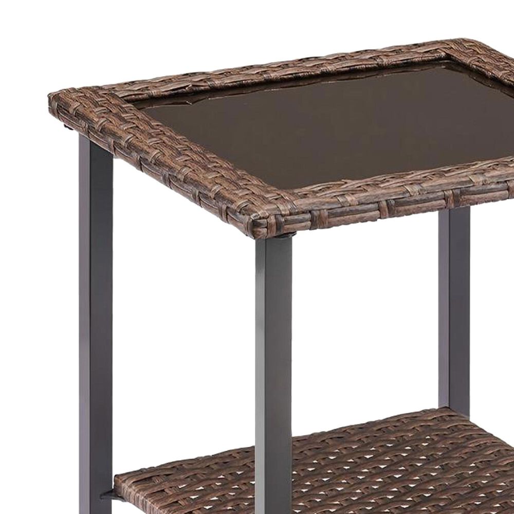 Sunwell Garden 8-Piece Patio Chat Set with Side Table in Beige, , large