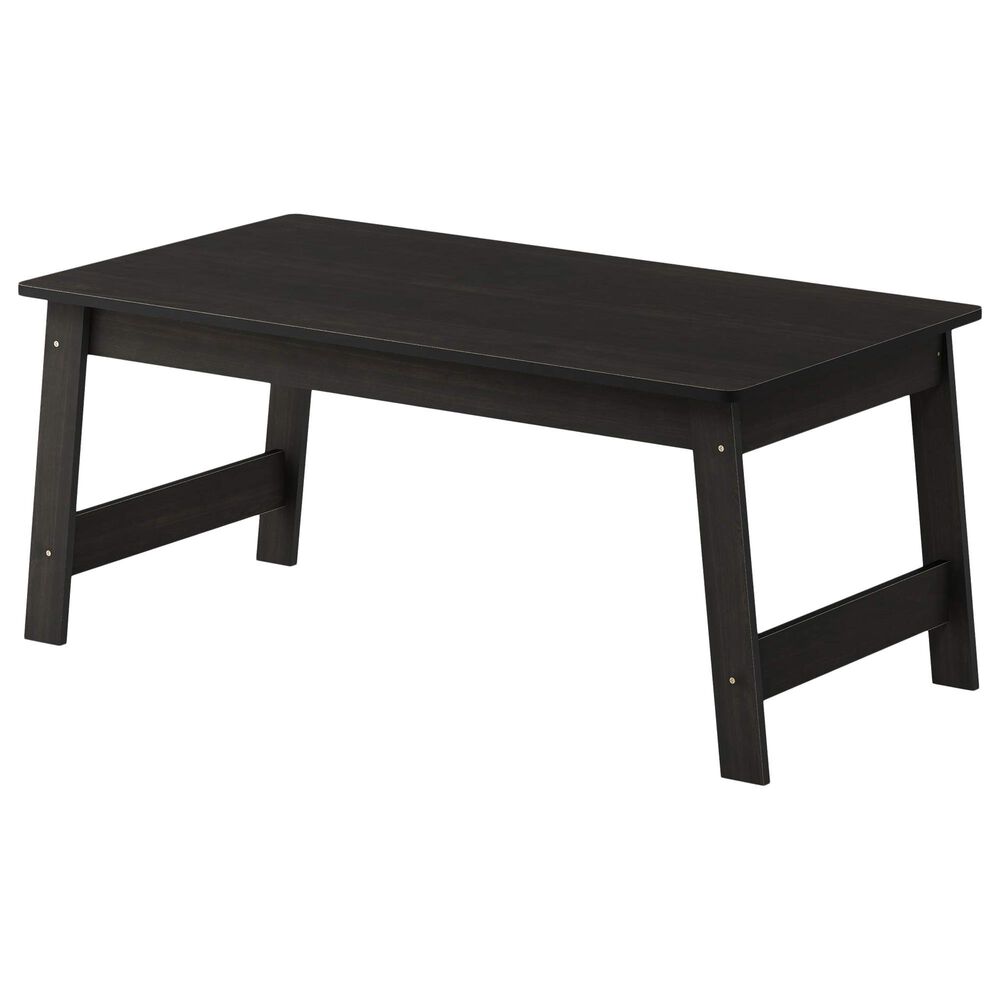HOMLUX 1-Tier Rectangular Coffee Table in Espresso, , large