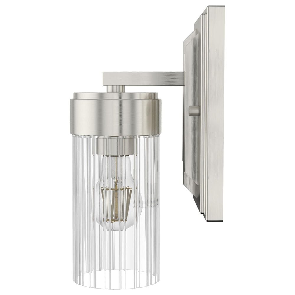 Hunter Gatz 1-Light Wall Sconce in Brushed Nickel, , large