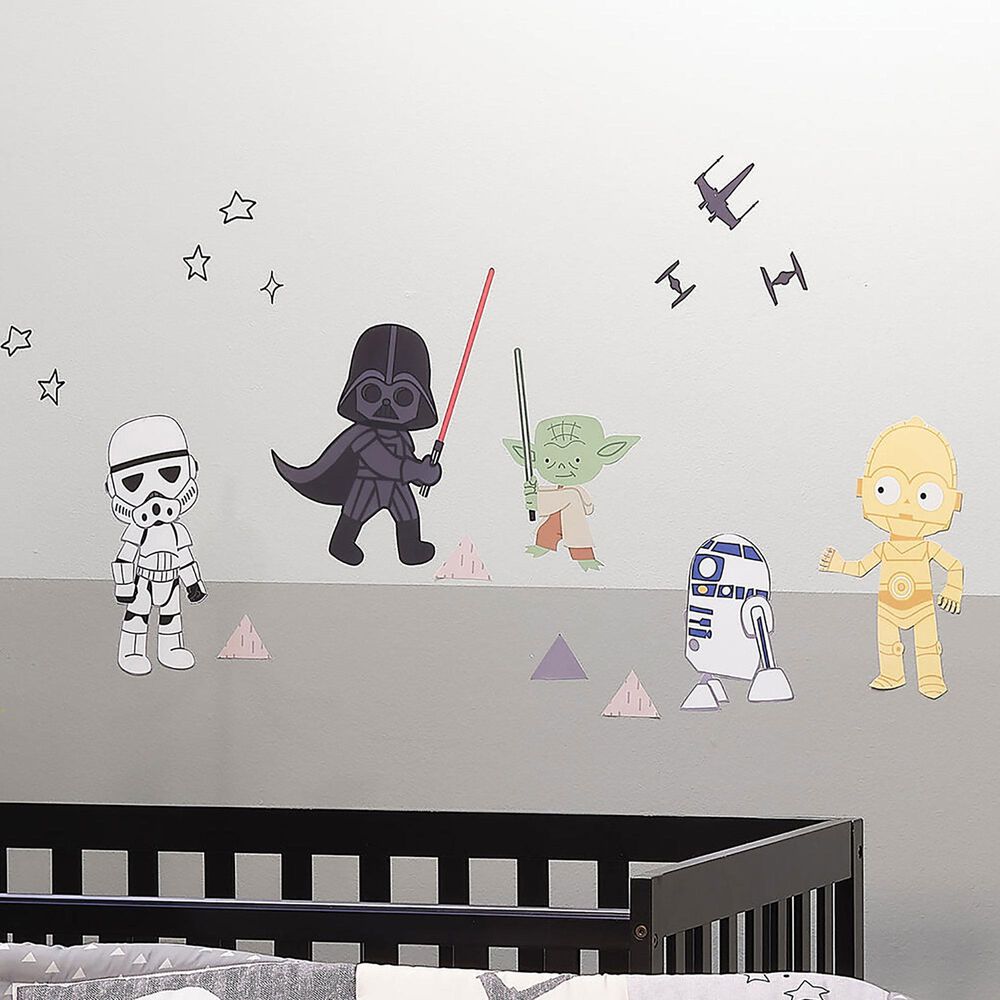 Lambs and Ivy Star Wars Classic 25&quot; x 51&quot; Classic Wall Decals in Gray, Green, White and Black, , large