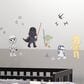 Lambs and Ivy Star Wars Classic 25" x 51" Classic Wall Decals in Gray, Green, White and Black, , large