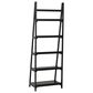 Linon Home Decor Charlotte 5-Shelf Ladder Bookcase in Black, , large