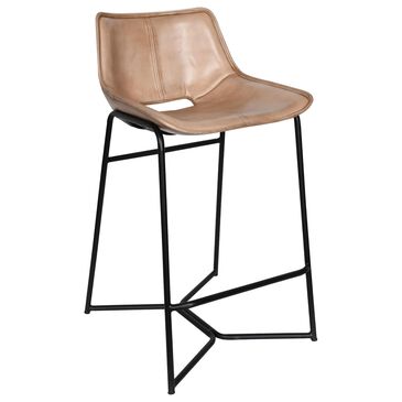 Home Trends & Design Essex Stanley Counter Stool in Top Grain Leather, , large