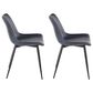 LumiSource Durango Side Chair with Blue Upholstered in Black (Set of 2), , large