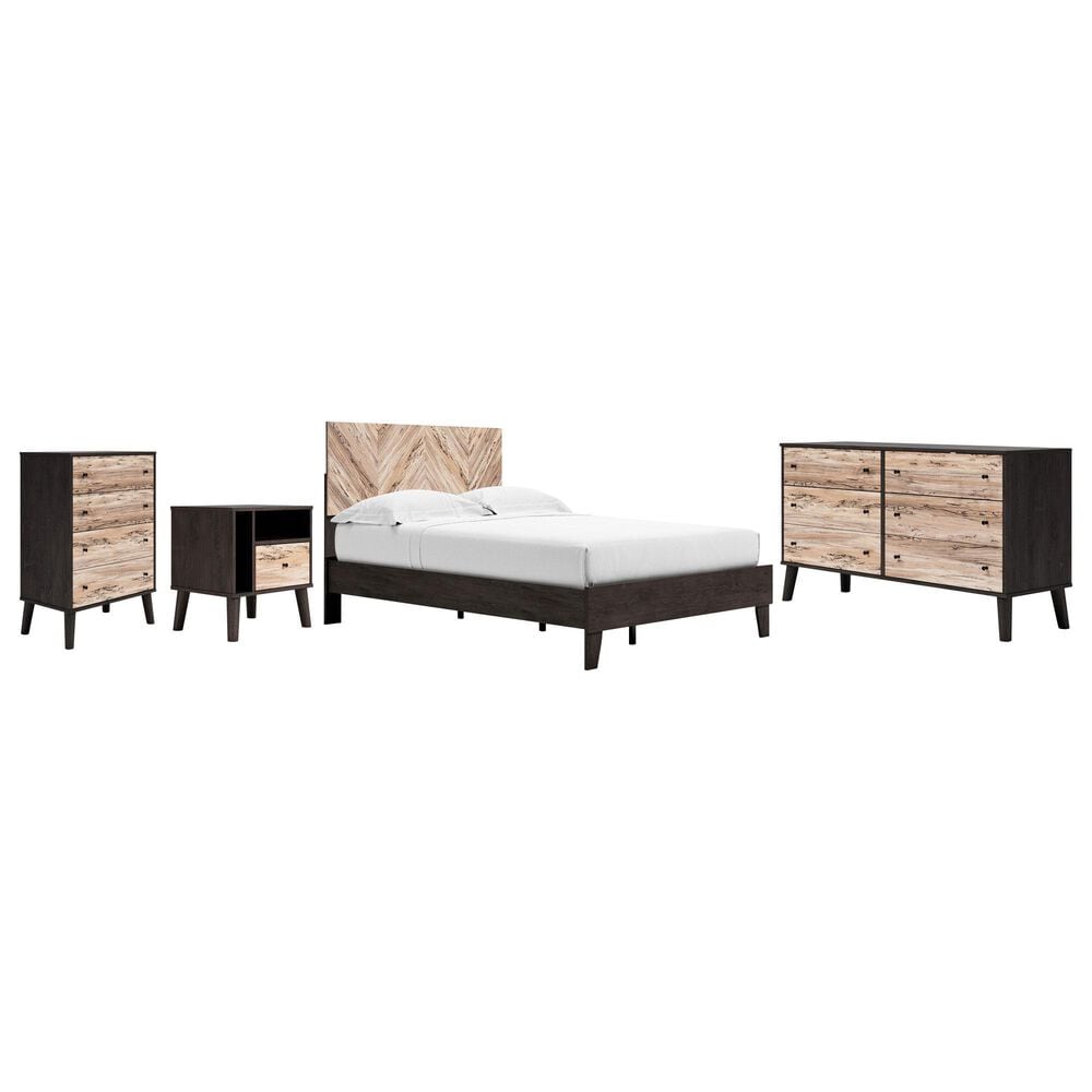 Signature Design by Ashley Piperton 4-Piece Full Bedroom Set in Black and Brown, , large