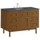 James Martin Laurent 48" Single Bathroom Vanity in Honey Oak with 3 cm Parisien Bleu Silestone Top, Rectangular Sink and FreePower Wireless Charger, , large