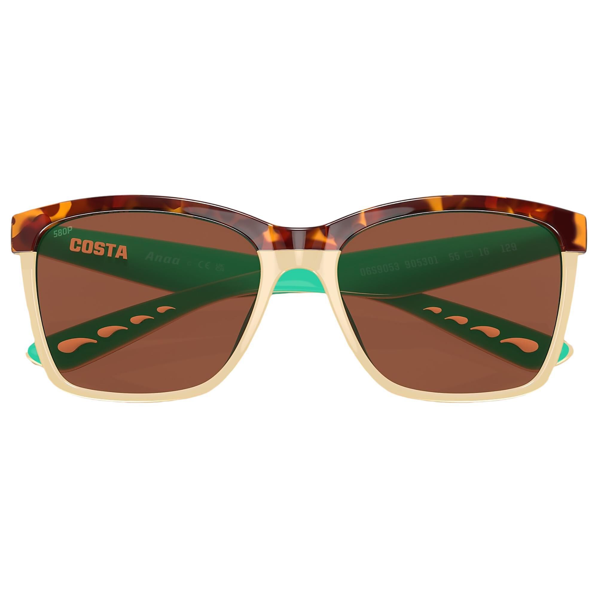 Costa Anaa Sunglasses with Copper Lenses in Shiny Retro Tort