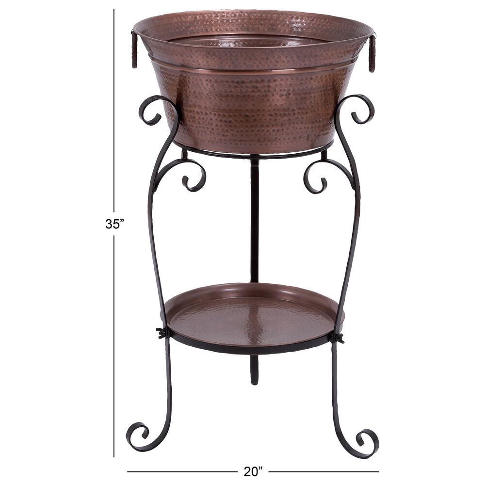Maple and Jade Rustic Wine Holder in Copper, , large