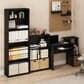 HOMLUX 3-Tier Display Bookshelf with Adjustable Shelves in Blackwood, , large