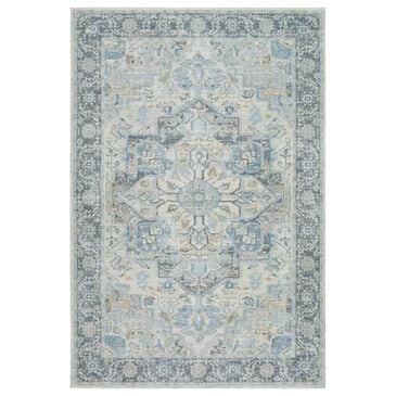 Surya Avellino 5"3" x 7" Light Beige, Gray, Pale Blue, Deep Teal, Denim, Tan and Light Olive Area Rug, , large
