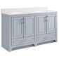37B Lucerne 60" Double Bathroom Vanity in Soft Blue with Marble Top and Backsplash, , large