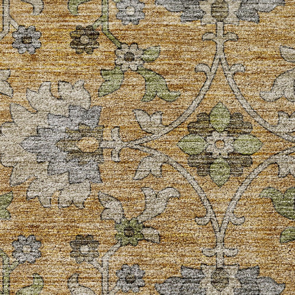 Dalyn Rug Company Silk Road Saffron, Gold, Copper, Gray, Olive and Fern 6&#39;6&quot; x 9&#39;6&quot; Area Rug, , large