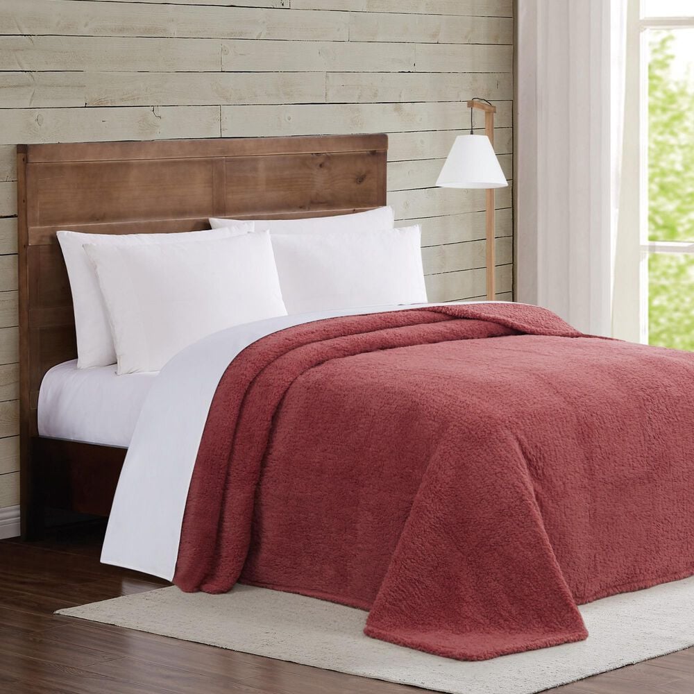 Pem America Brooklyn Loom Marshmallow Twin XL Blanket in Dusty Rose, , large