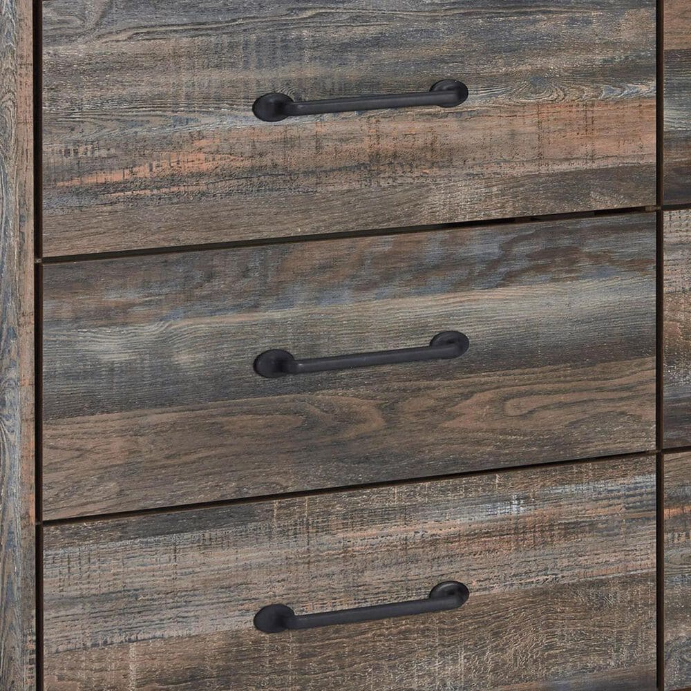 Ashley Drystan 4 Piece Twin Panel Bed Set in Rustic Brown, , large