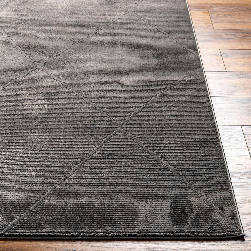 Surya Alder 1&#39;11&quot; x 3&#39;9&quot; Black and Charcoal Area Rug, , large