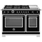 Bertazzoni Heritage 4.6 Cu. Ft. Freestanding Dual Fuel Range in Nero Matt, , large