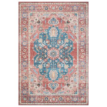 Loloi II Skye SKY-05 7"6" x 9"6" Brick and Ocean Area Rug, , large