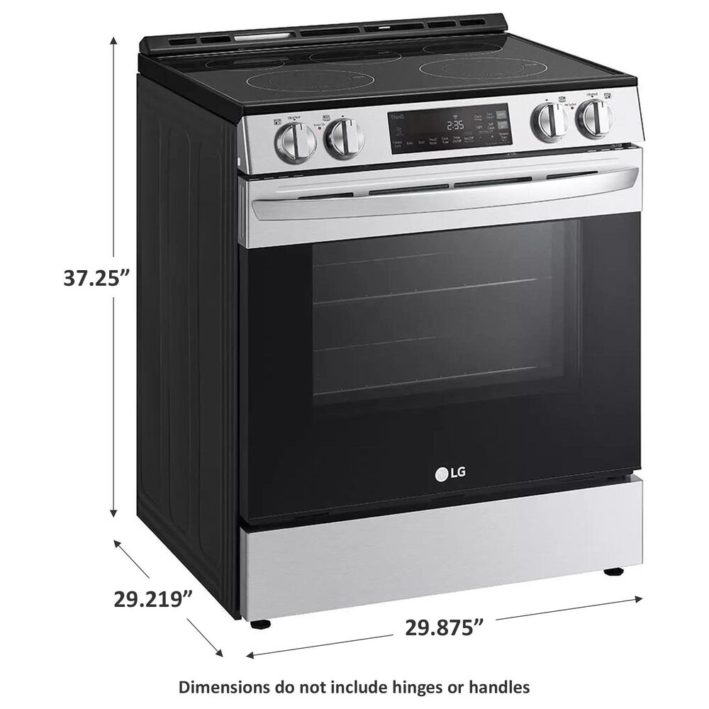 LG 6.3 Cu. Ft. Slide-in Electric Smart Range in Stainless Steel, , large