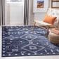 Safavieh Adirondack ADR208N 3" x 5" Navy and Silver Area Rug, , large