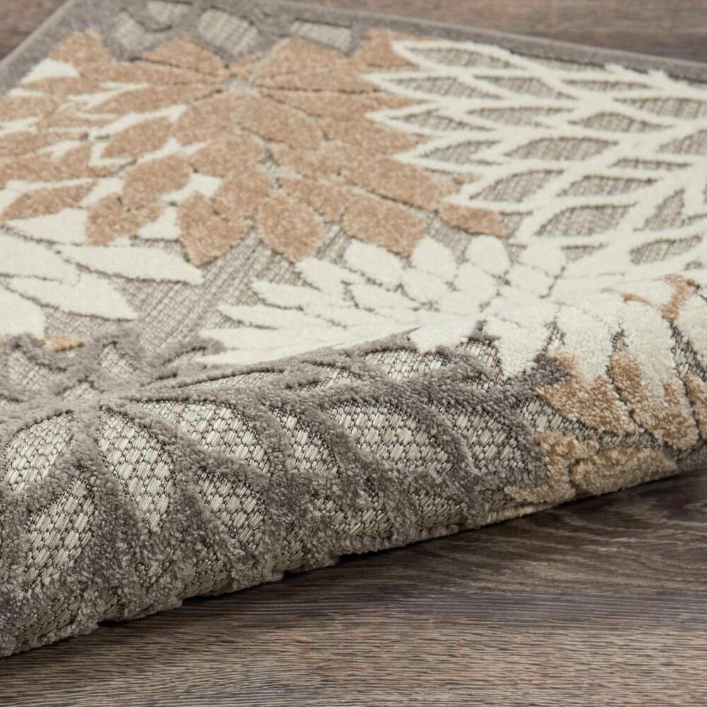 Nourison Aloha Floral 7&#39; x 10&#39; Natural Indoor/Outdoor Area Rug, , large