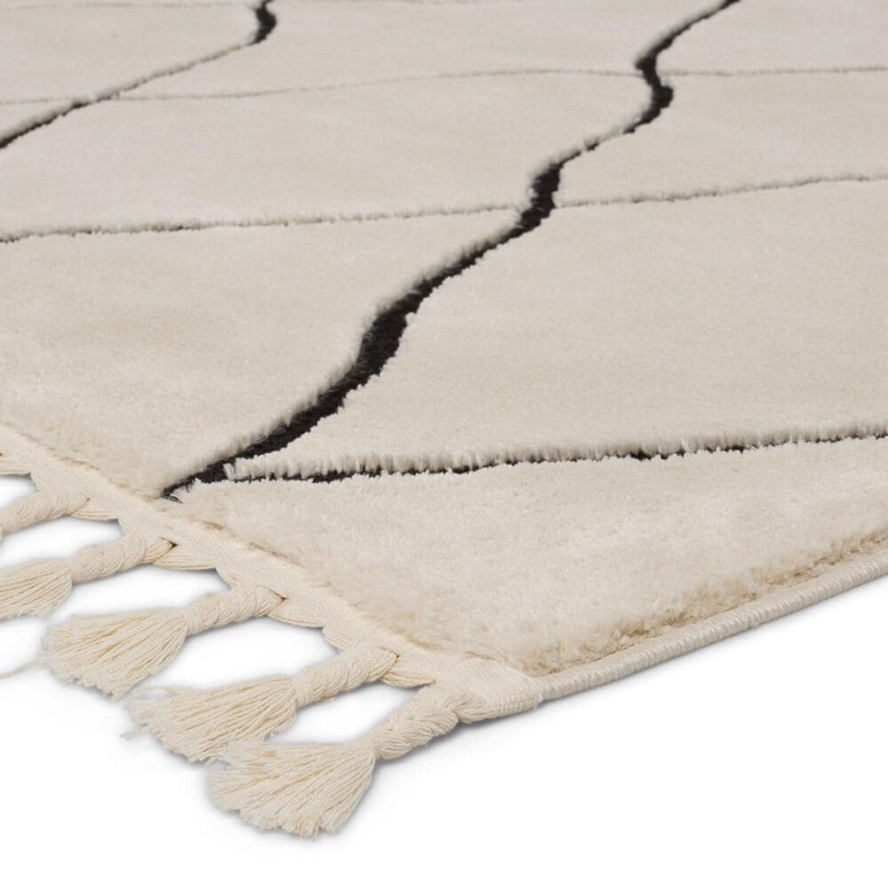 Jaipur Jaida Treble Gray Morn and Jet Black 5&#39; x 7&#39; Area Rug, , large