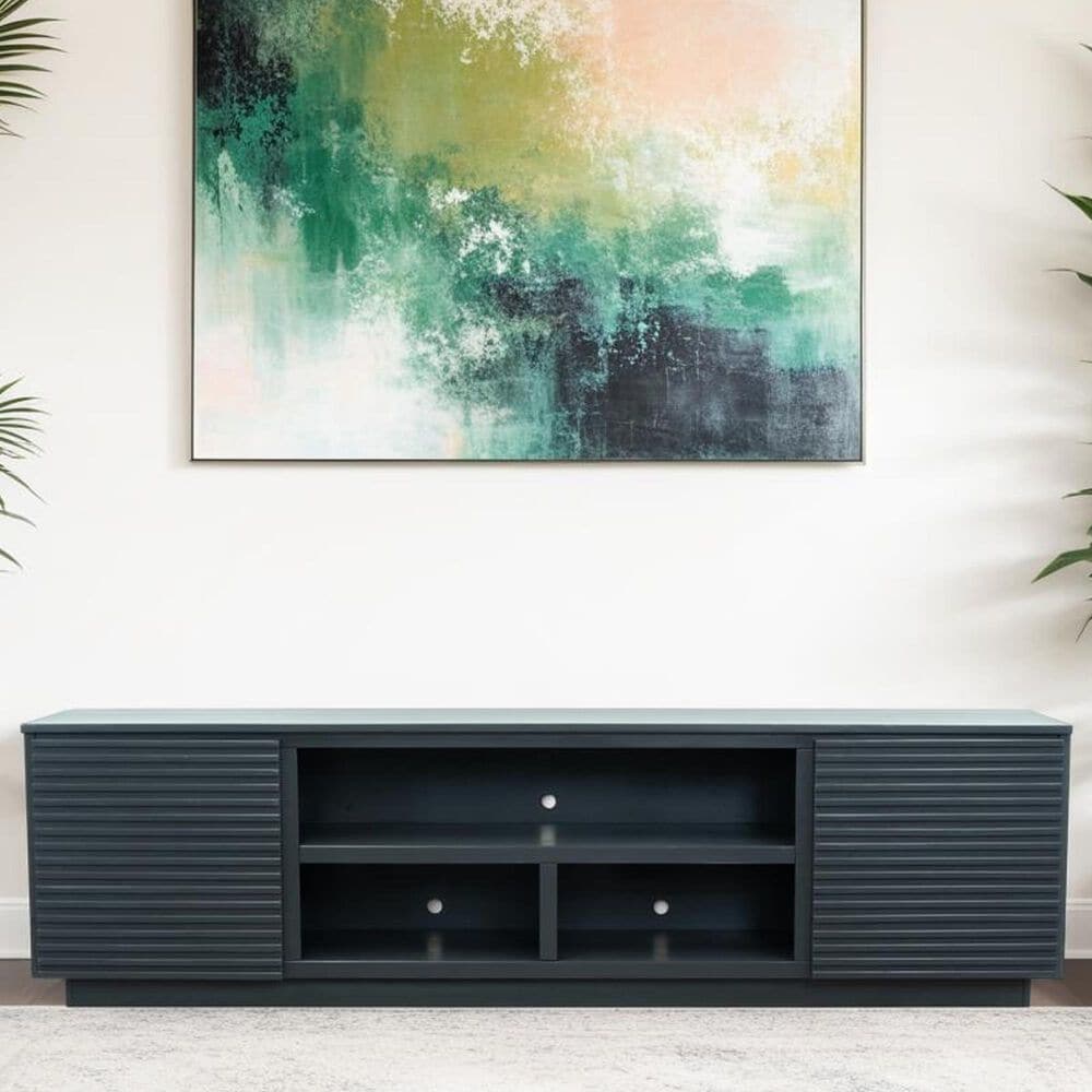 Legends Home Stardust 86" TV Console in Seal Skin Black, , large