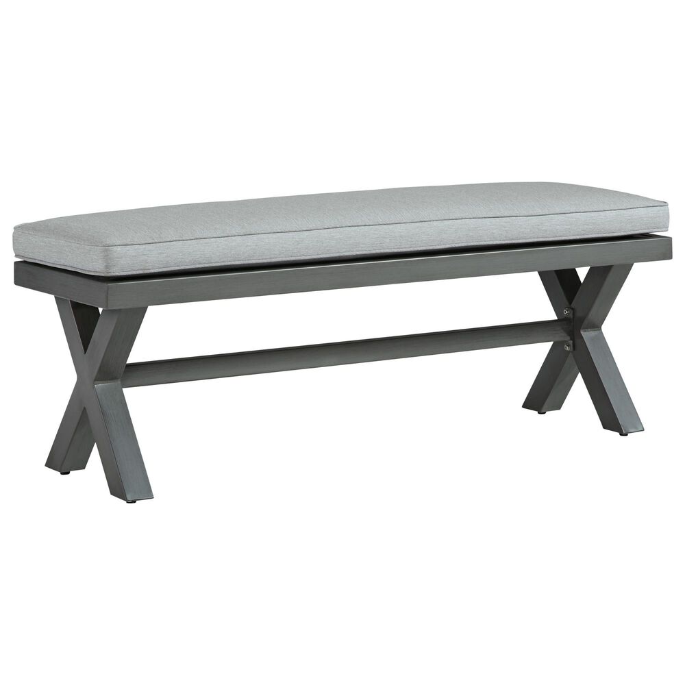 Ashley Elite Park Patio Bench in Gray, , large