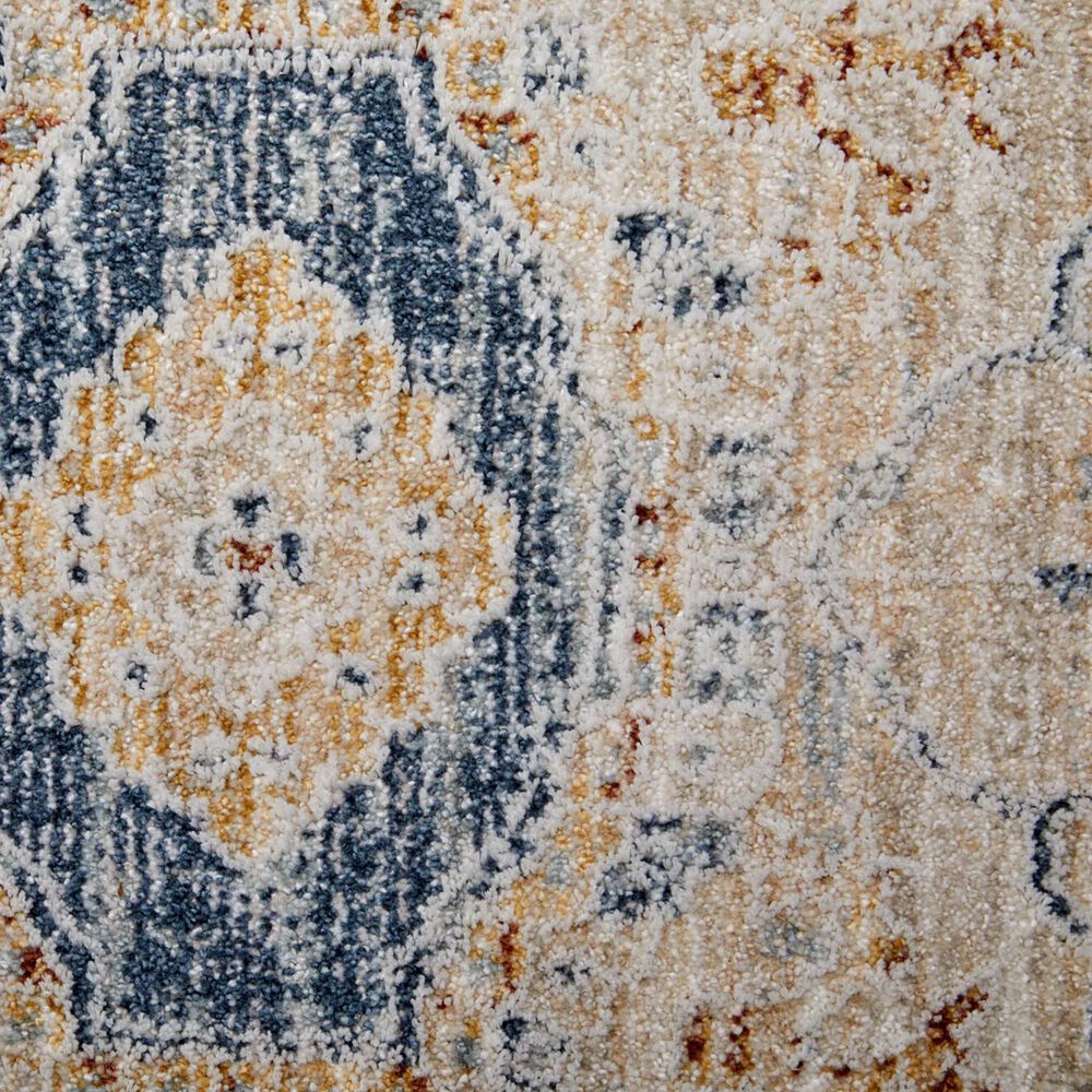 Feizy Pasha 39M5F 5&#39; x 7&#39;6&quot; Beige and Blue Area Rug, , large