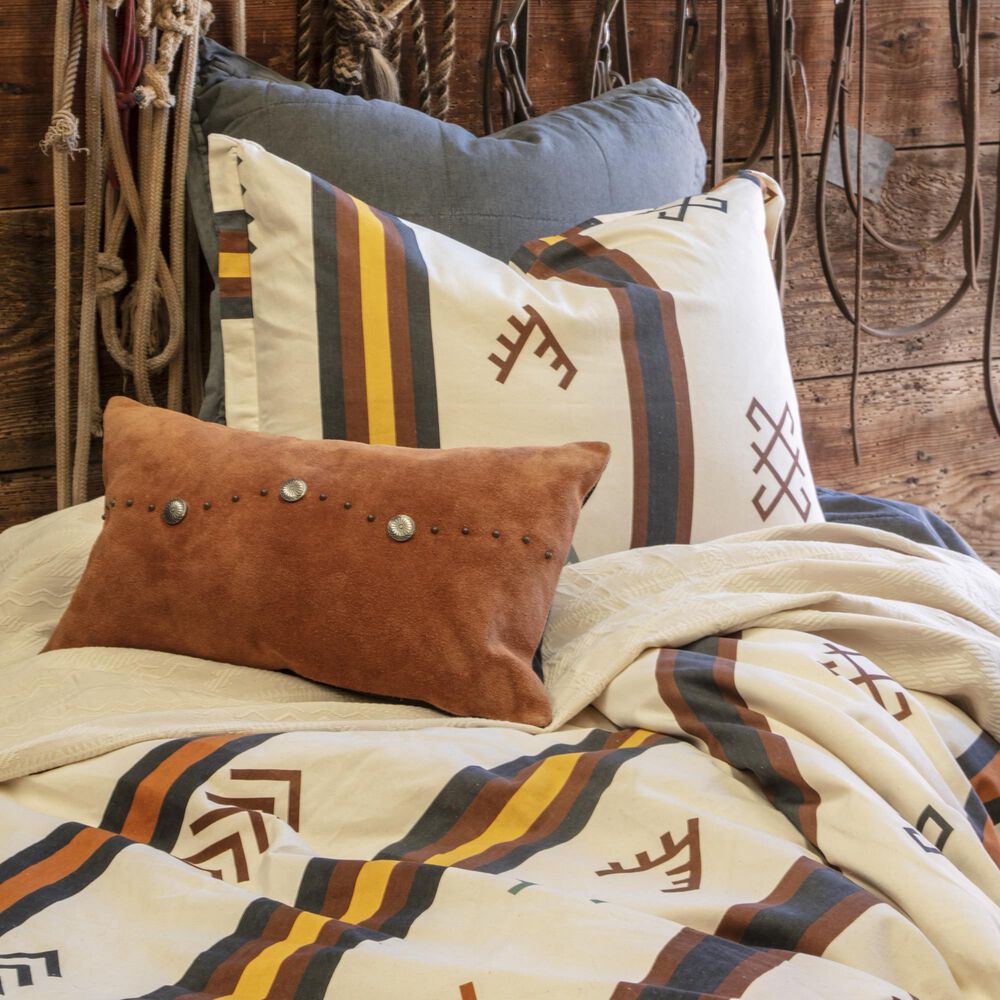 HiEnd Accents Toluca Canvas 3-Piece Super King Duvet Cover Set, , large