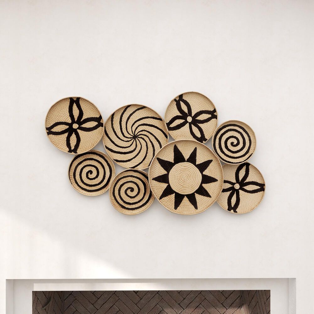 Maple and Jade 29&quot; x 44&quot; Eclectic Abstract Wall Decor in Black and Brown, , large