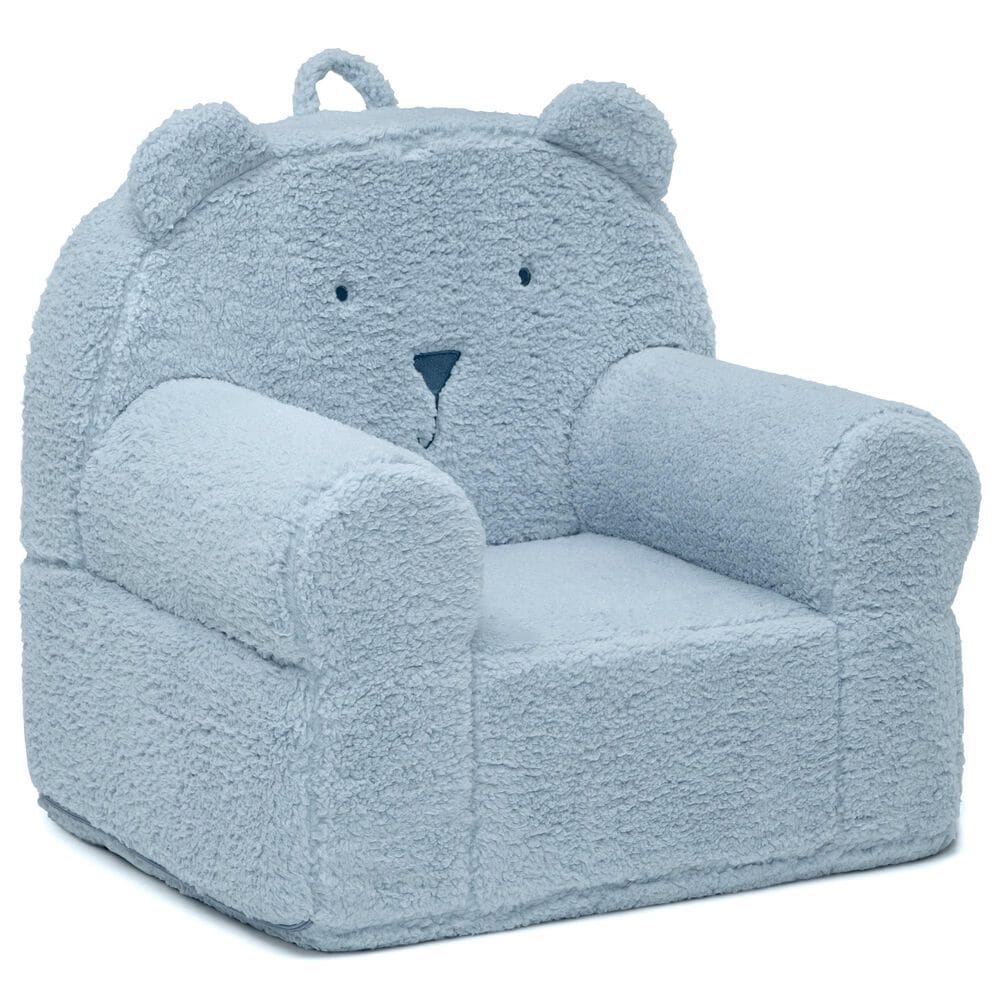 Delta Children Sherpa Bear Chair in Powder Blue, , large