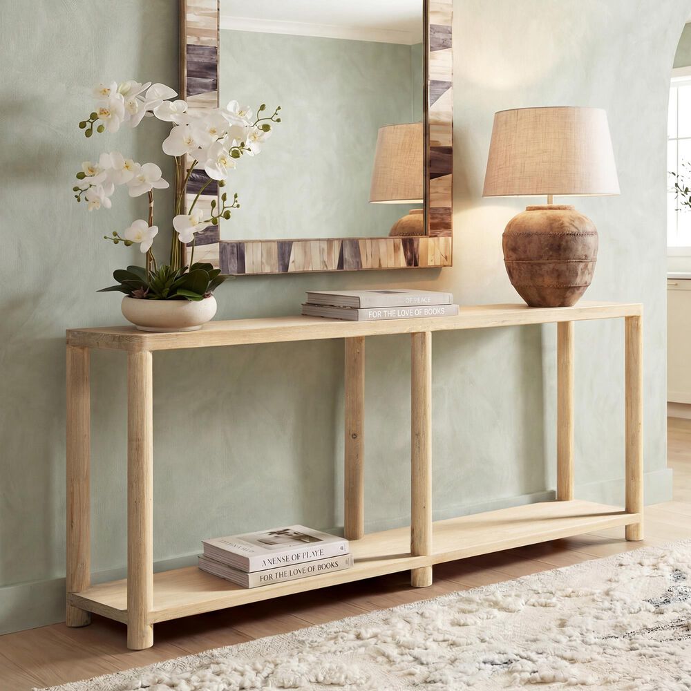 Jennifer Taylor Home Milo Console Table in Light Natural Cerused, , large