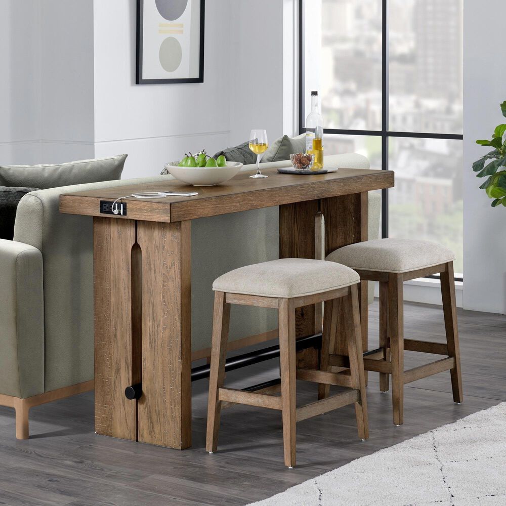 Hawthorne Furniture Landmark Backless Stool in Weathered Oak, , large