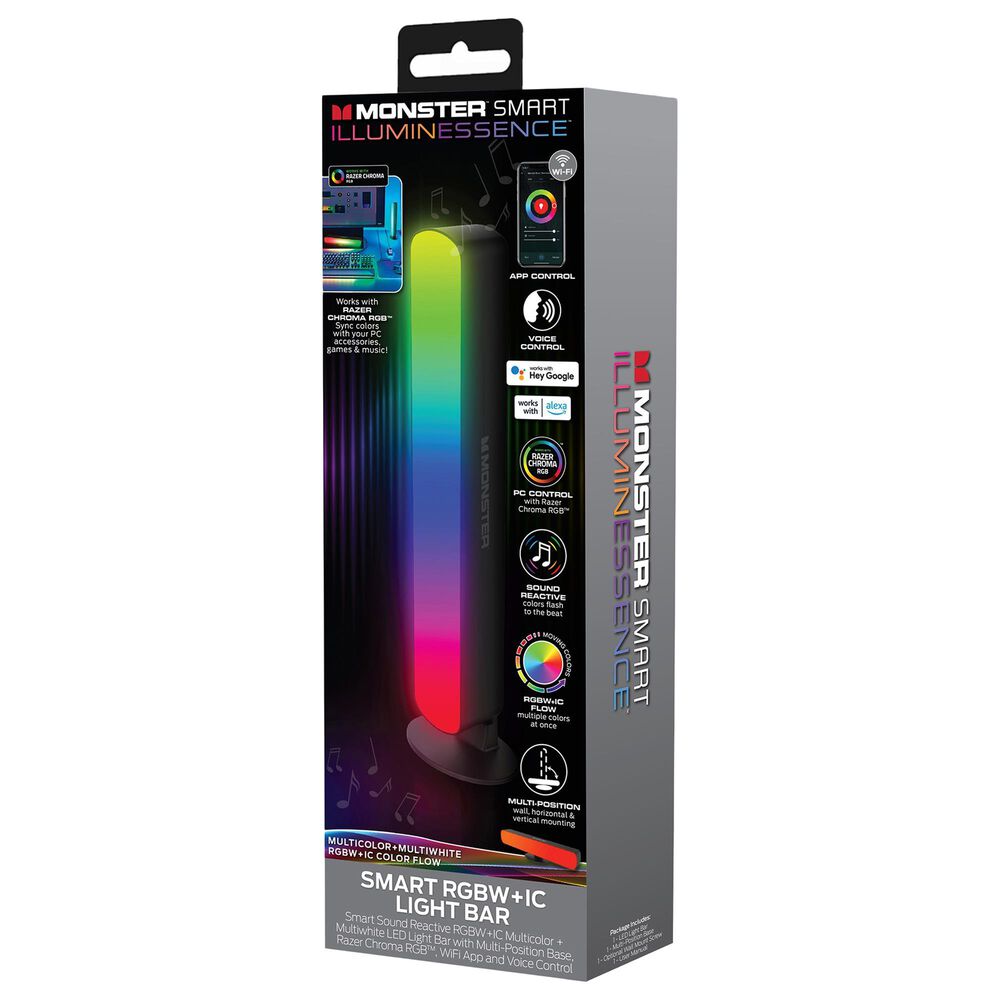 Monster Smart Illuminessence Smart RGBW + IC Light Bar in Black, , large